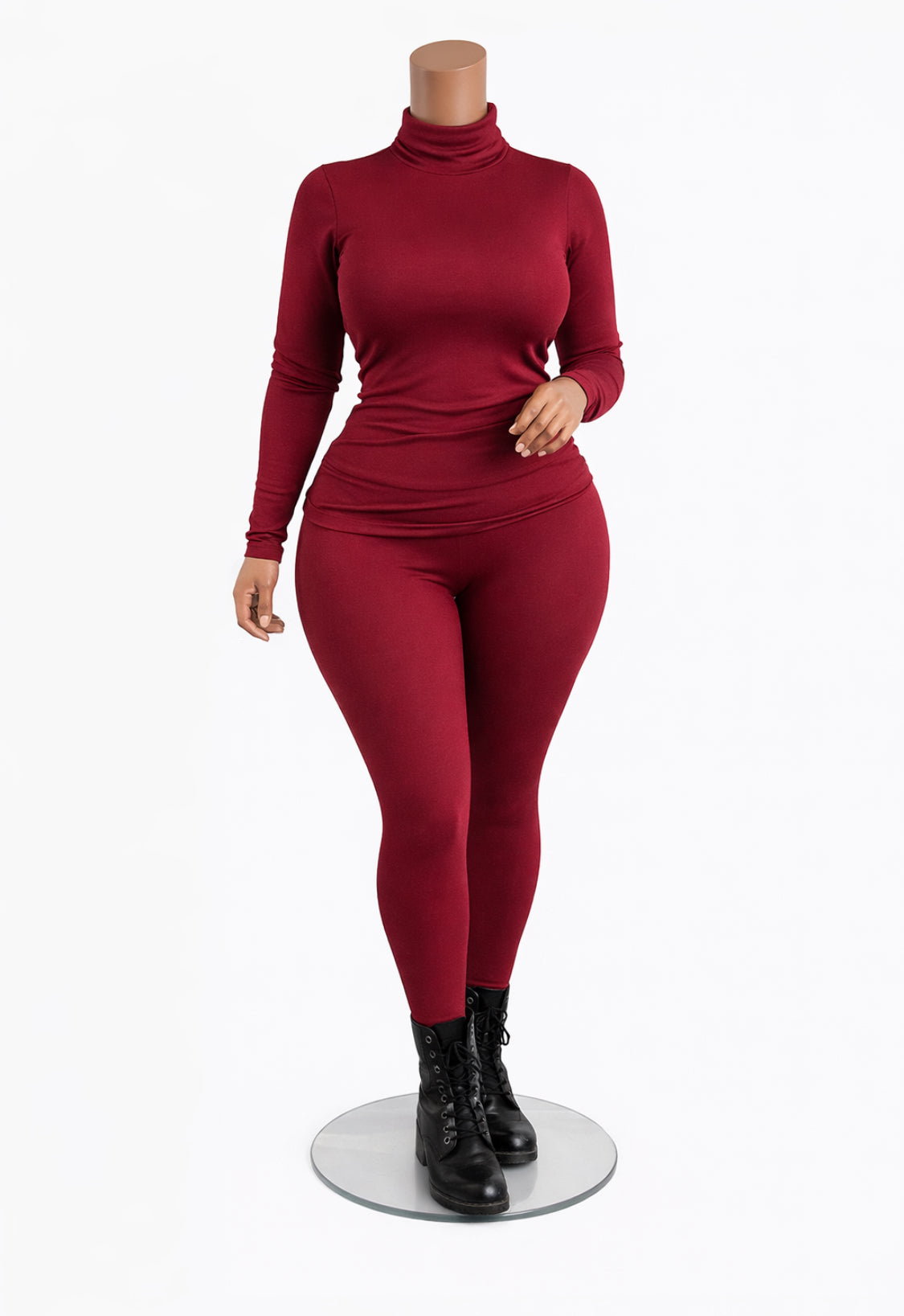 Turtleneck Set Burgundy