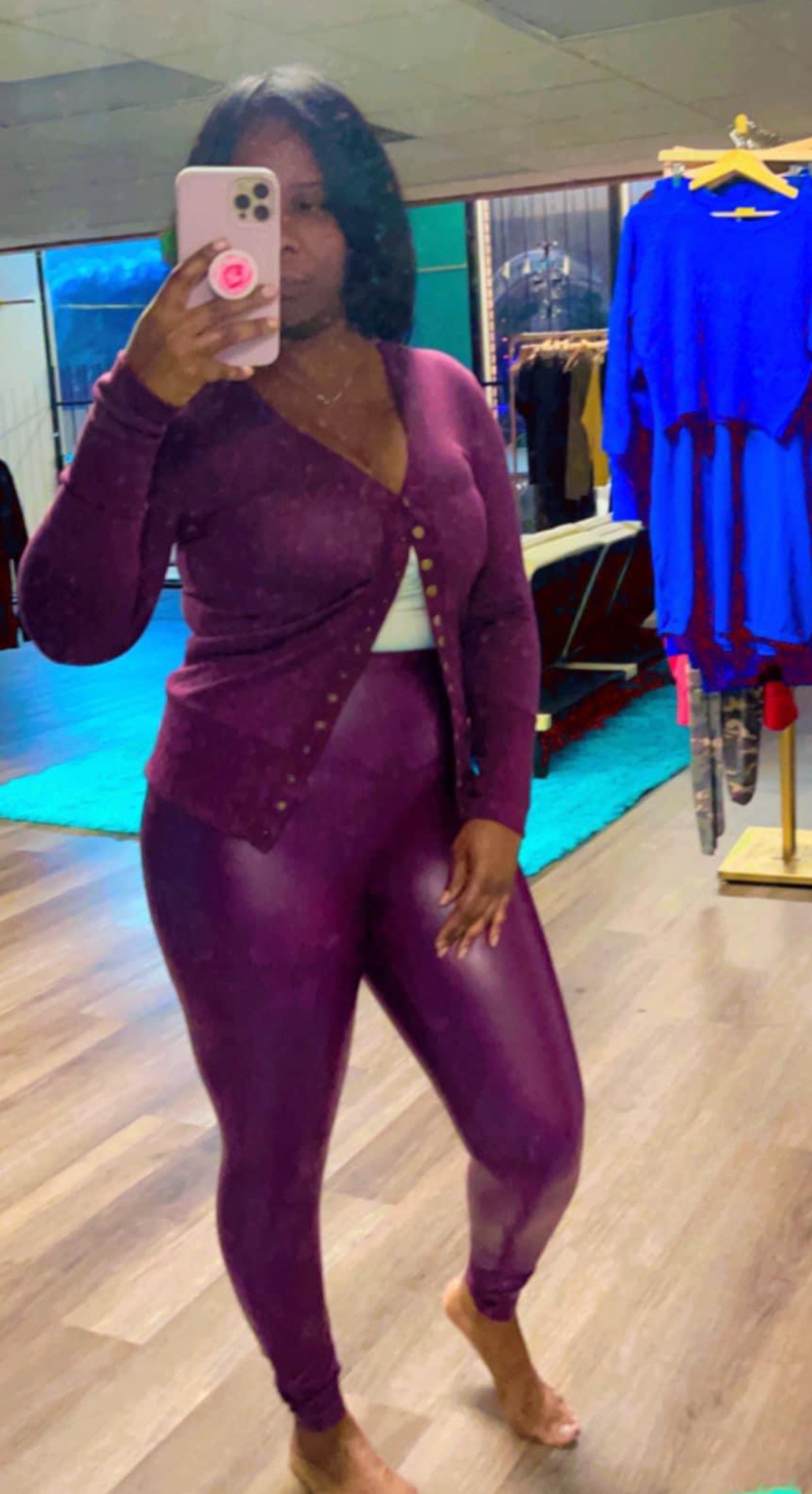 Faux leather leggings