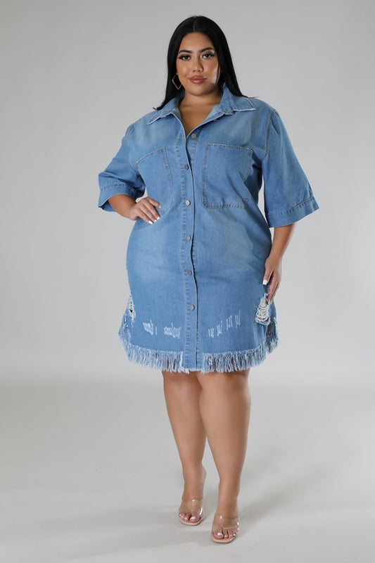 Denim  Baddie Dress