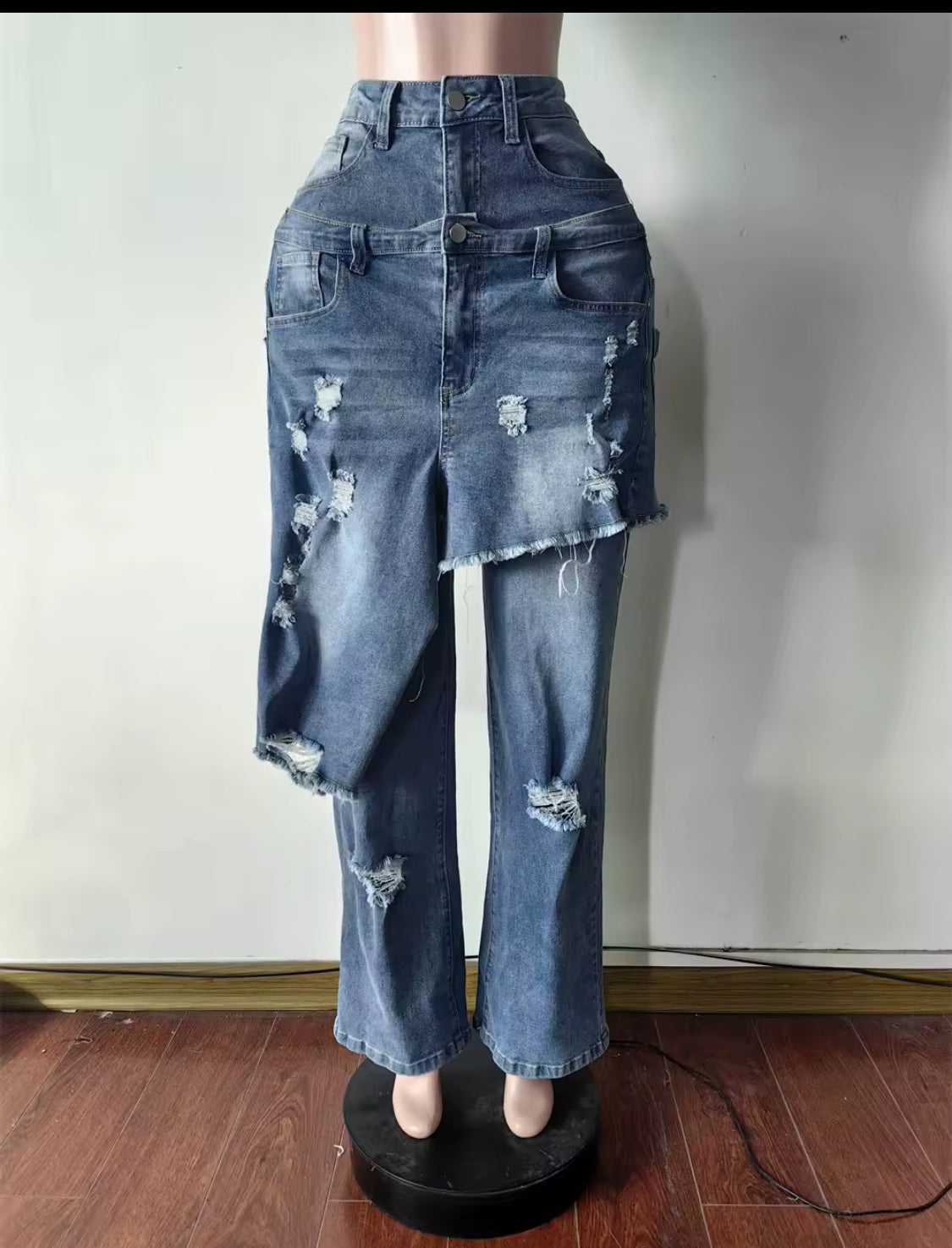 Denim skirt pants